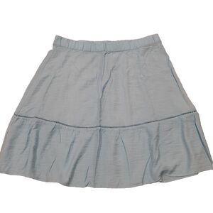 Liz Claiborne Light Blue Knee Length A-Line Skirt No Size/Care Tag